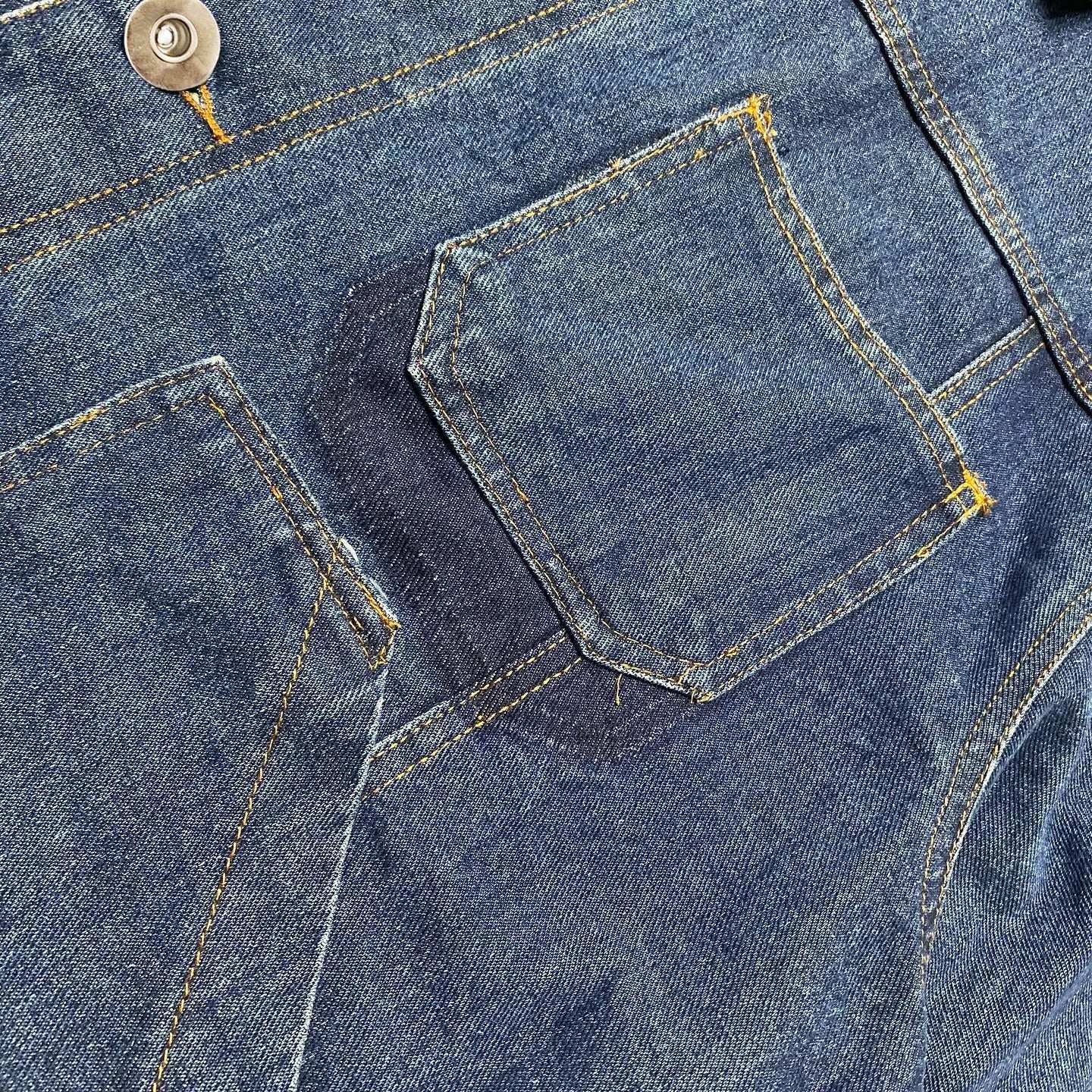 Dark Indigo Denim Jacket with Four Patch Pockets